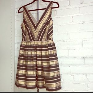Black and gold striped Jcrew dress